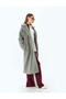 Buttoned Lined Long Plush Coat with Pocket Detail - 2