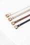 Women's Black 2 cm Bridged Light Buckle Belt - 4