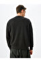 College Printed Sweatshirt Crew Neck Cotton Blend - 4