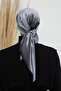 Velvet Bandana Bonnet with Visor, B-71K, Gray - 4