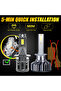 H3 With Fan White 2x High Power H3 LED Headlight 1:1 Mini Size Headlamp 20000LM 6000K Car Lamps Supe - 4