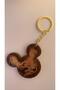 Brown Color Gold Decorated Mickey Mouse Figure Epoxy Keychain with Gold Accessories Handmade - 4
