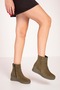 Women's Genuine Leather Non-Slip Sole Wedge Heel Boots Elnr.5916 - 7