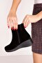 Women's Genuine Leather Non-Slip Sole Wedge Heel Boots Elnr.5916 - 5