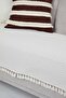 Fringed Linen Textured Sofa Cover 90X155 Cm, Ko-24Ik, Cream - 3