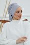 Flowy Combed Cotton Bonnet, B-25, Gray 2 - 5