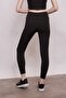 High Waist Thick Belted Thick Steel Fabric Leggings-black - 3