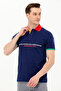Navy Blue Polo Neck Men's T-Shirt -50263393-VR033 - 4
