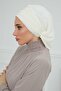 Pleated Design Chiffon Ready Turban,Ht-107,Ht-107,Cream - 4