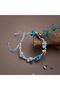 Certified Throat Chakra Zone Aquamarine, Lapis, Blue Agate Natural Stone Macrame Bracelet - 4