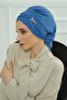 عمامة جاهزة مع إكسسوارات، أزرق، HT-93 - 3