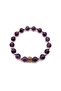 Certified Genuine Original 8mm Amethyst - Hematite Natural Stone Bracelet with Zircon Apparatus - 4