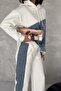 Women's White Denim-Detail Hooded Top and Bottom Set - 5