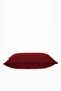 Plain Rectangular Throw Pillow Cover with Pompom Edges, K-110, Burgundy - 3
