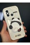 Redmi 12C Case Designed Patterned Camera Protected Panda White Tassel Silicone Cover - 2