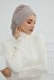 Pleated Design Chiffon Ready-Made Turban,Ht-107,Ht-107,Mink - 5