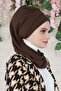 Design Chiffon Ready-To-Wear Turban with Gold Accessories, Ht-28, Ht-28, Brown - 5