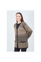 Women's Mink Color Patterned Knitwear Buttoned Pocket Winter Mother Cardigan - 5
