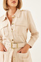 Women's Stone Casual Cargo Jacket Mbms020 60501020 - 4