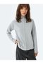Textured Stand Collar Long Sleeve Sweater