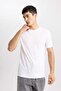 Slim Fit Crew Neck Short Sleeve T-Shirt White - 4