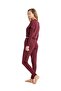 Women's Claret Red Viscous Single Bottom C3T4N6O15 - 3