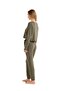 Women's Long Sleeve Khaki Viscous Pajamas Set C8T7N4O06 - 3