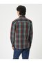 Checkered Shirt Pocket Detailed Classic Collar Buttoned - 4