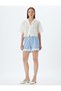 X Selected by Melis Ağazat - Boxer Shorts with Floral Guipure Detail and Pockets, Cotton - 2