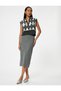 Standard Waist Midi Knitwear Pencil Skirt