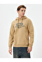 College Hoodie Printed with Kangaroo Pocket Detail - 3