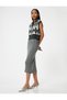 Standard Waist Midi Knitwear Pencil Skirt - 2