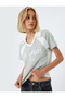 Polo Collar T-Shirt Color Block Printed Short Sleeve Slim Fit
