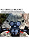Motorcycle Windshield Mount Kit Bracket Adjustable Universal Windscreen Fairing For Street Bike W... - 3