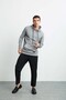 Jorge Men's Soft Hooded Organic Cotton Kangaroo Pocket Regular Grimelange Sweatshirt - 4