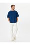 Oversize T-Shirt Slogan Printed Crew Neck Short Sleeve Cotton - 2