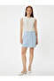 X Tuba Unusal - Mini Skirt A-Line Stone Button Detail - 2