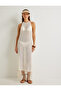X Şahika Ercümen - Crochet Beach Dress with Halter Neckline and Tassels - 3