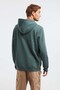 Jorge Men's Soft Hooded Organic Cotton Kangaroo Pocket Regular Green Sweatshirt - 7