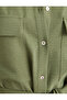 Shirt Dress with Belted Waist, Buttons and Pockets - 6