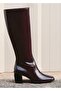 Zippered Leather Boots - 7