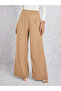 Solid Wide Leg Pants with Fold Pleats