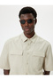 Short Sleeve Shirt Pocket Detailed Buttoned Classic Collar