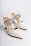 Faylinn White Medium Heeled Evening Dress Shoes - 8 CM - 4