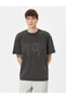 Cotton Short Sleeve T-Shirt - Crew Neck, Graffiti Embroidered - 3
