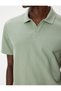 Polo Neck Slim Fit Cotton Blended Short Sleeve T-Shirt - 5