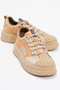 Men's Thick Sole Lace-Up Comfort Casual Shoes Real Leather Mc 20326 Dark Beige - 2