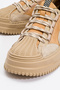 Men's Thick Sole Lace-Up Comfort Casual Shoes Real Leather Mc 20326 Dark Beige - 3