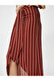 X Melis Ağazat - Midi Length Sarong Skirt Double-Breasted Asymmetrical Slim Fit - 5