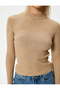 Stand Collar Basic Ribbed Long Sleeve Knitwear Sweater - 5